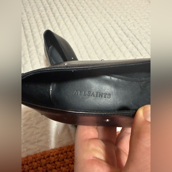 All Saints Black Studded Heels - Picture 3 of 5